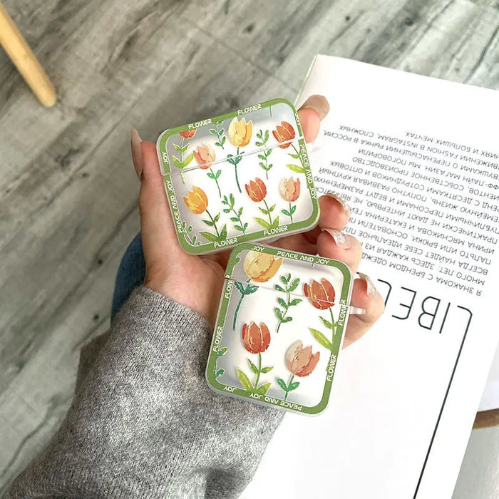 For AirPods Pro 2nd Case Ins Fashion Flower Silicone Cover For Apple AirPods 1 2 3 Girls Cute Earphone Charging Box With Keyring