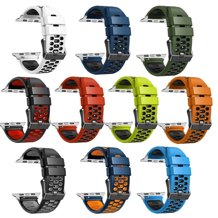 Sport Silicone Strap For Apple Watch Ultra 2 49mm Bracelet Wristband For Apple Watch Series 9 8 7 SE 6 45mm 44mm 42mm Accessory