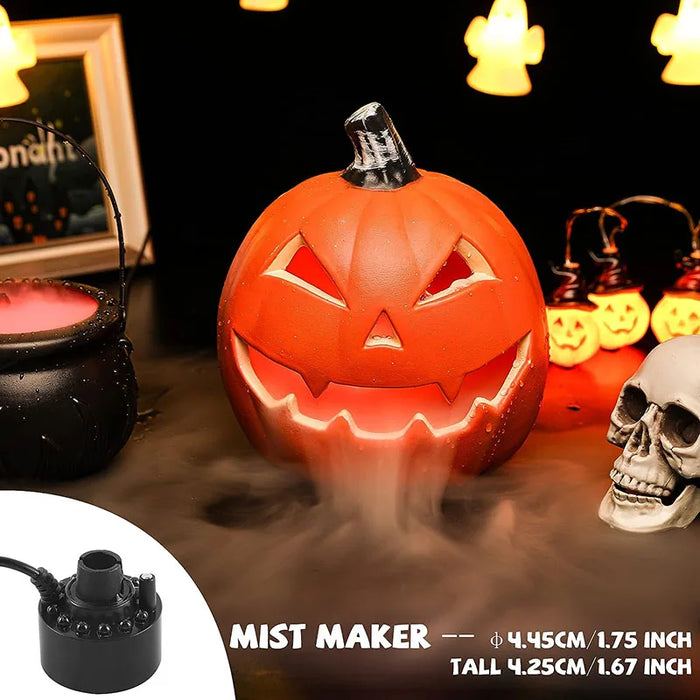 2024 Halloween Party Decorations LED Mist Maker Fogger With 12 RGB LED Lights For Water Fountain Pond Halloween Pumkin Decor