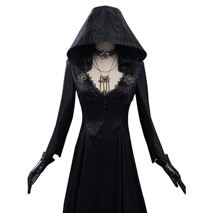 Resident Village Cosplay Evil Bela Lady Dimitrescu Fantasy Costume Ada Wong Ashley Disguise Women Female Dress Halloween Suit