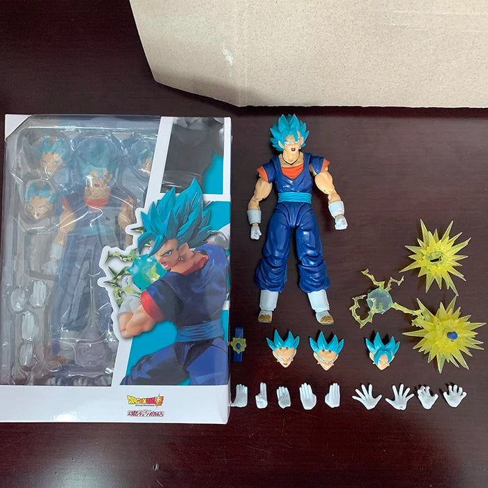 SHF Dragon Ball Super Saiyan Vegito Action Figure God Anime DragonBall Gokou Figurine Toy Christmas Gift Collection