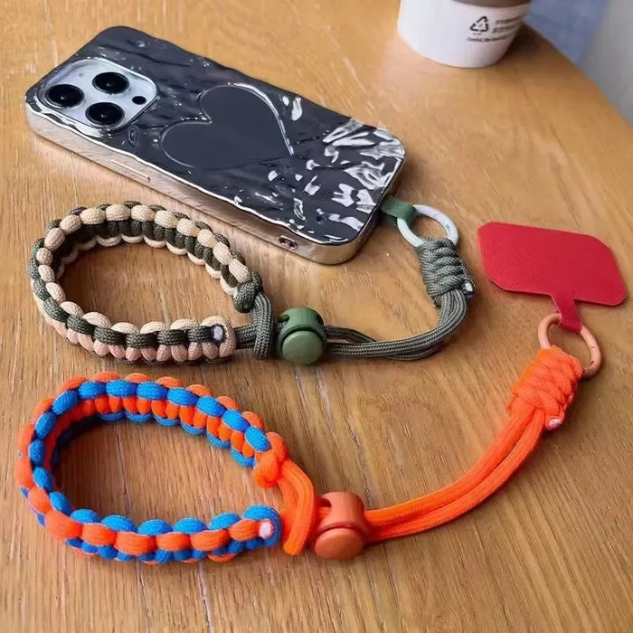 Handwoven adjustable mobile phone universal lanyard wrist strap Outdoor sports convenient safety anti-drop rope