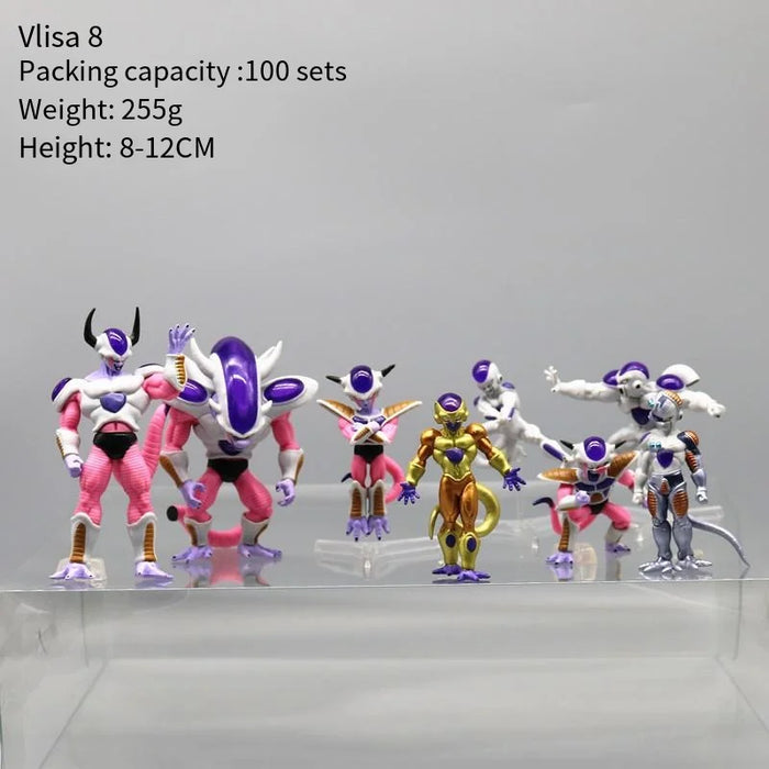 Frieza Full Form Set Action Figures 8Pcs/Set BANDAI Dragon Ball Z Anime Figure  Freezer Doll Statue Collection Model Toys Gifts