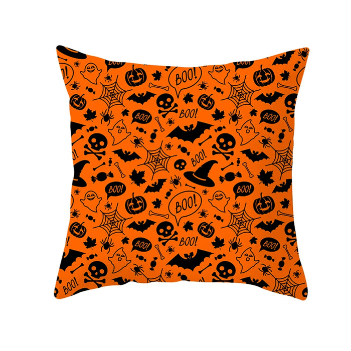 Halloween Pumpkin Ghost Pillowcase Happy Halloween Party Decorations For Home 2024 Trick or Treat Spider Bat Cat Pillow Covers