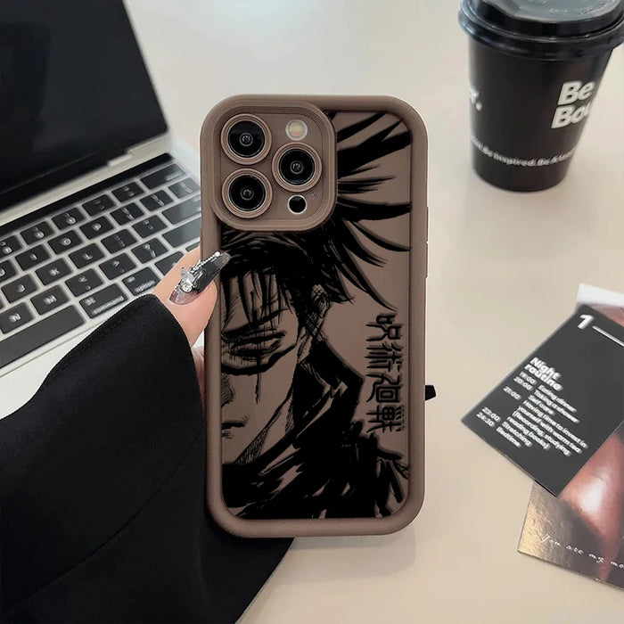 Jujutsu Kaisen Anime For iPhone 15 14 13 Pro Max Liquid Eye Ladder Phone Case