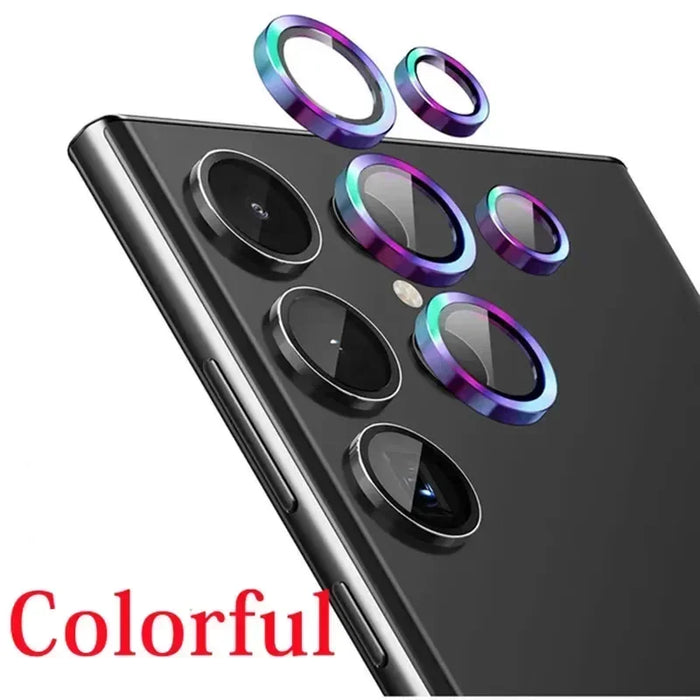 Camera Lens Protector Glass For Samsung S23 S24 Ultra Plus Full Cover Lens Metal Protector Ring For Galaxy S22 Ultra Camera Film