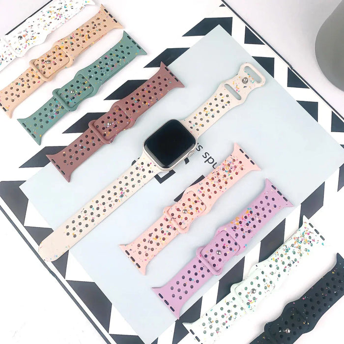 Silicone Strap for Apple Watch Band Ultra 2 49mm 46mm 42mm 45mm 44mm 40 41mm Transparent Bracelet IWatch Series S10 9 8 7 6 5 SE