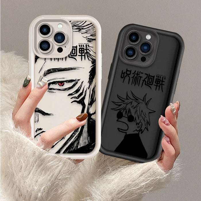 Jujutsu Kaisen Anime For iPhone 15 14 13 Pro Max Liquid Eye Ladder Phone Case