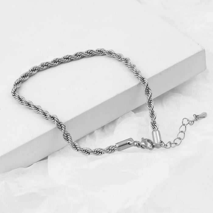 Stainless Steel Link Chain Anklet Silver Color For Women Beach Foot Leg Chain Ankle Bracelets Jewelry Gift