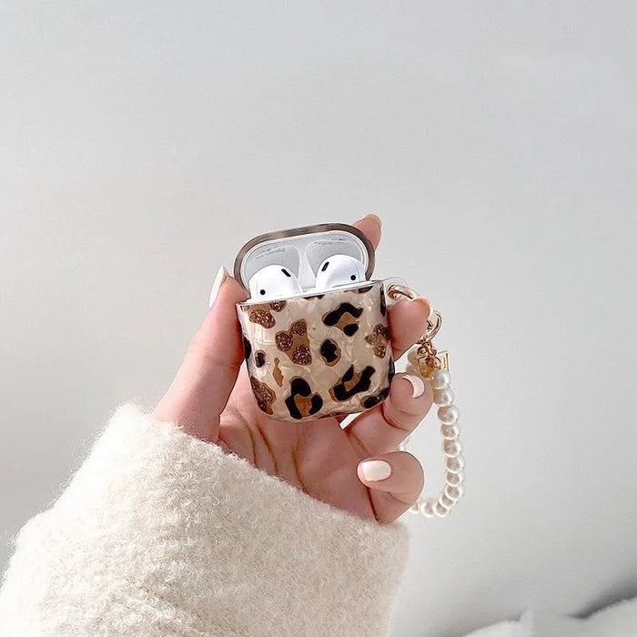 Pearl Earphone Cases For Airpods Pro 2 Leopard Pendant Headphone Protective Cover For Apple Airpod 3 Pro 2 1 3rd Generation Case