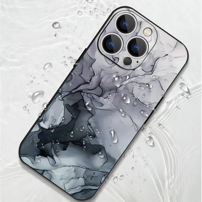 Colorful Marble Case For iPhone 15 Pro Max Coque iPhone 14 13 Pro Max 16 Luxury Silicone Shockproof Lanyard Case Cover