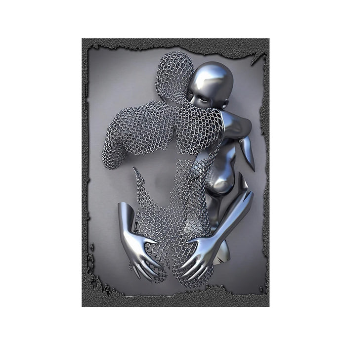 Modern Metal Figure Statue Art Canvas Painting Romantic Abstract Posters and Prints Wall Pictures for Living Room Home Decor