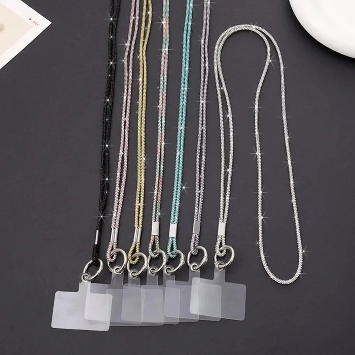 Crystal Rhinestone Phone Lanyard Luxury Bling Bling Bright Diamond Phone Anti-lost Rope Hanging Cord Phone Accessories