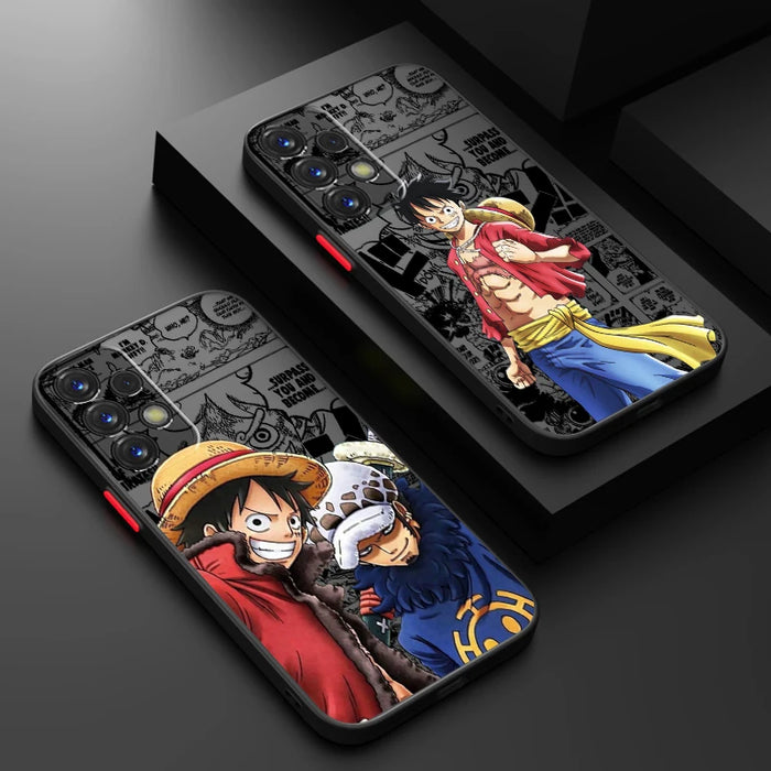 Anime Cartoon Ones Piece Frosted Translucent For Samsung A53 A52 A33 A32 A51 A71 A21S A13 A73 A50 A22 A12 5G Soft Phone Case