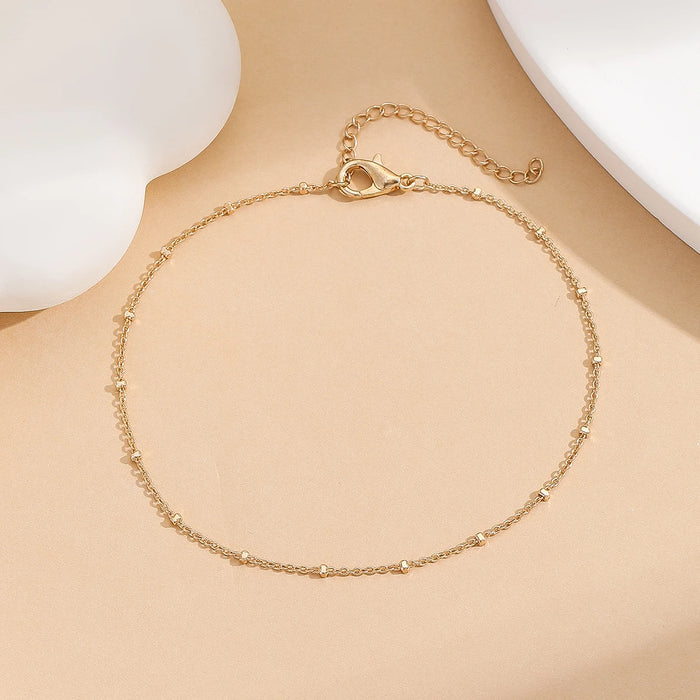 Chandler Round Bead Ankle Chain Simple Jewelry Birthday Party Gifts for Women Girls