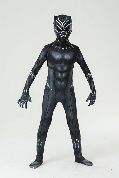 Black Panther - Superhero Kids/Adults Jumpsuits Adults/Children Panther Cosplay Halloween Costume Bodysuits Dress Up New