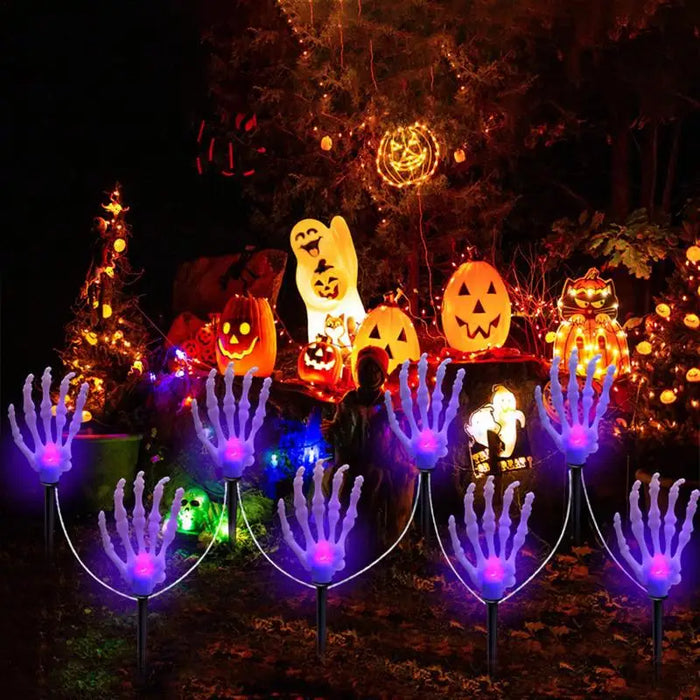 2024 Halloween Garden Lights Skeleton Hand Solar Powered Scary Halloween Decorations Outdoor Waterproof Yard Ornament For Home