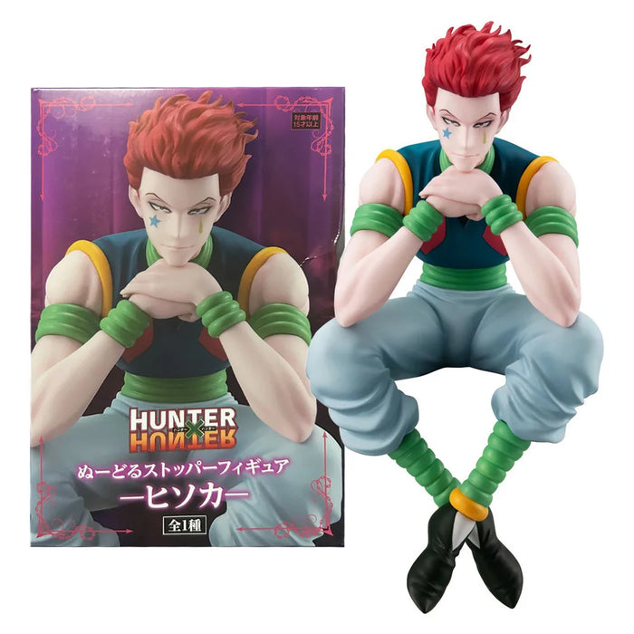 13.5CM Anime HUNTER×HUNTER Hisoka Noodle Press Killua Zoldyck GON·FREECSS Sitting Model Toy Gift Collection Action Figure PVC