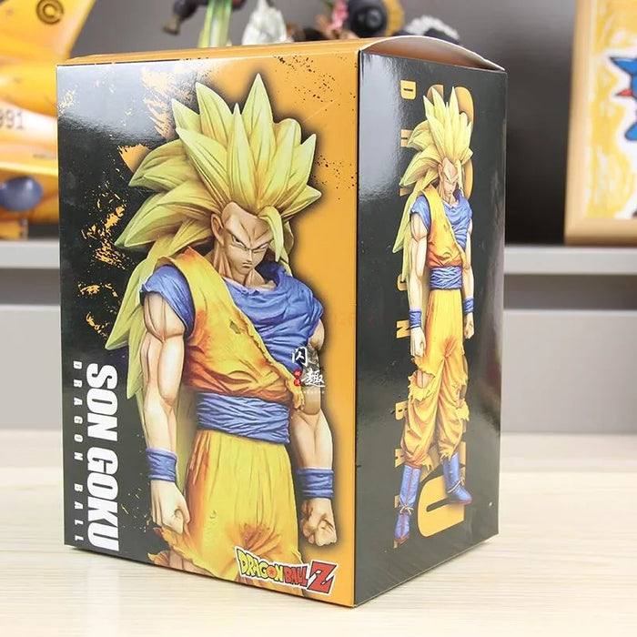 New 32cm Dragon Ball Z Goku action Figure Ssj3 Dbz Super Saiyan 3 Anime Figures Pvc Statue Action Figurine Models Halloween Gift Toys