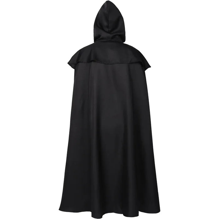 Cosplay Medieval Men Costumes Knight Pirate Prince Gothic Retro Hooded Cloak Capes Long Robes Jackets Coat Carnival Halloween