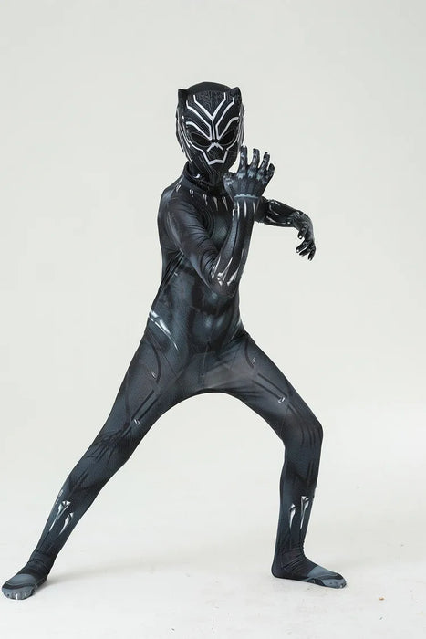 Black Panther - Superhero Kids/Adults Jumpsuits Adults/Children Panther Cosplay Halloween Costume Bodysuits Dress Up New