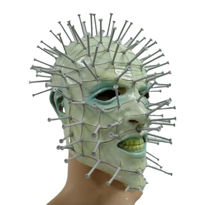 movie Hellraiser Pinhead face Mask Halloween Funny Rubber Scary Masks Toy Props Costume Accessories for Adults and Children