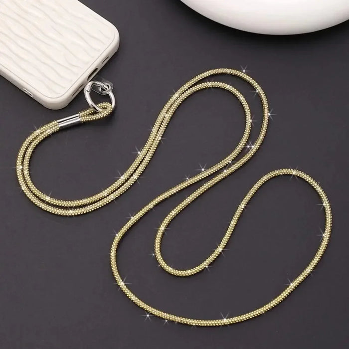 Crystal Rhinestone Phone Lanyard Luxury Bling Bling Bright Diamond Phone Anti-lost Rope Hanging Cord Phone Accessories