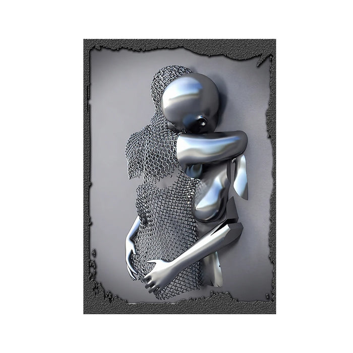 Modern Metal Figure Statue Art Canvas Painting Romantic Abstract Posters and Prints Wall Pictures for Living Room Home Decor