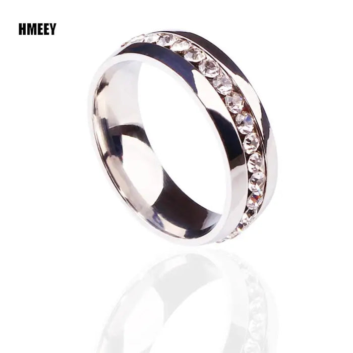 HMEEY New Minimalist Thin Rings for Women Wedding Brilliant Cubic Zircon High Quality Versatile Female Finger Ring Jewelry