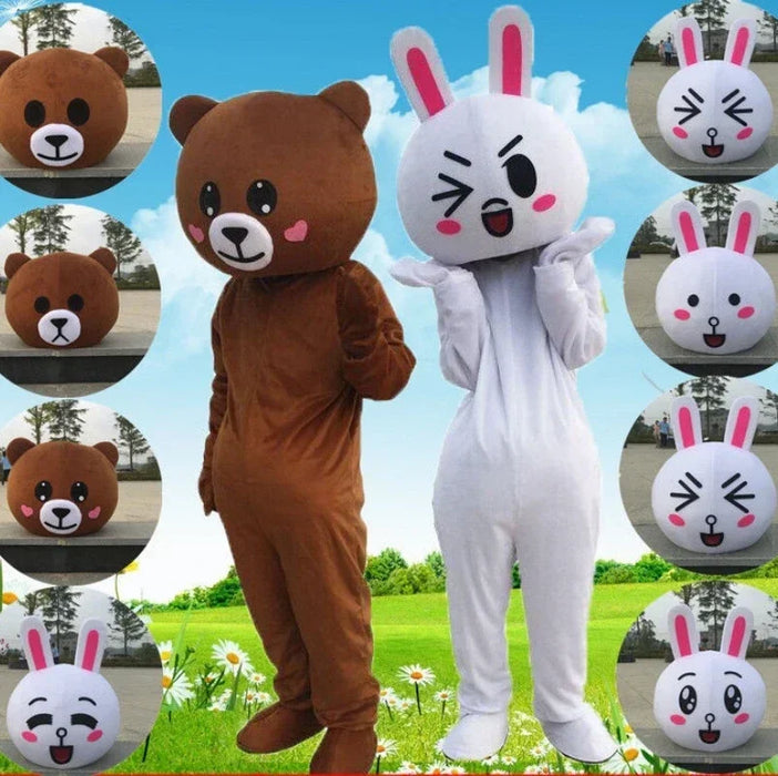 Brown Teddy Bear Mascot Costume