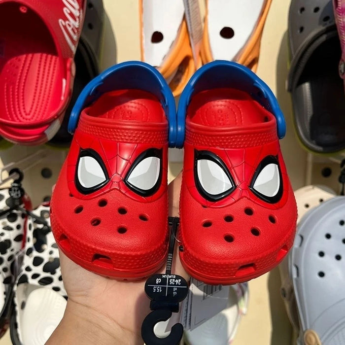 Slippers - Cartoon Sandals Red Boys Girls Beach Casual Shoes Breathable Jelly Garden Hollow-out EVA Beach Shoes Size 25-35