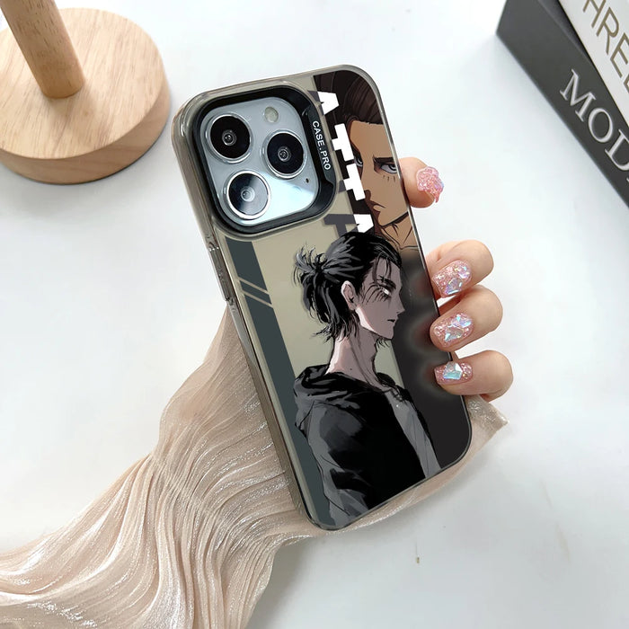 Hot Anime Attack On Titan New Phone Case For iPhone 15 14 13 Pro Max Candy Matte Shockproof Back Cover