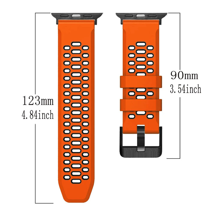 Sport Silicone Strap For Apple Watch Ultra 2 49mm Bracelet Wristband For Apple Watch Series 9 8 7 SE 6 45mm 44mm 42mm Accessory