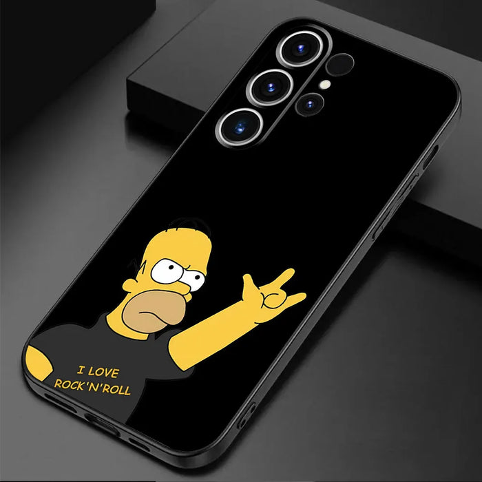 TPU Soft Phone Case for Samsung Galaxy S20 S21 FE S21 5G S22 Plus S24 Ultra S23 Ultra S23 Cases Disney Funny Simpsons Cover