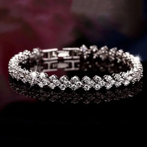 Bohemian Bracelet for Women Rhinestone Leaves Chain Bangle Luxury  Braided Wedding Jewelry Christmas Gift Jewelry