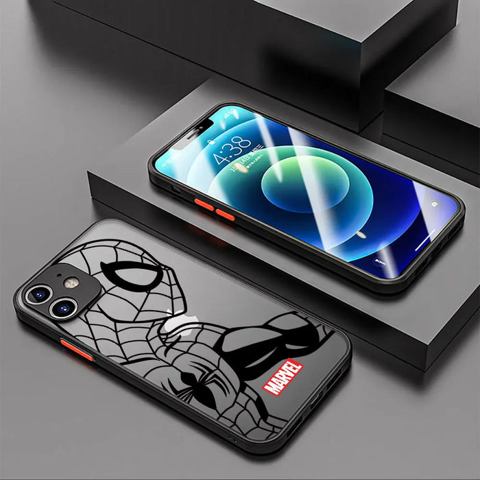 Case for Apple iPhone 12 Mini 14 Pro Max 15 Pro 13 15 Pro TPU Marvel Spiderman Ironman Soft Cover