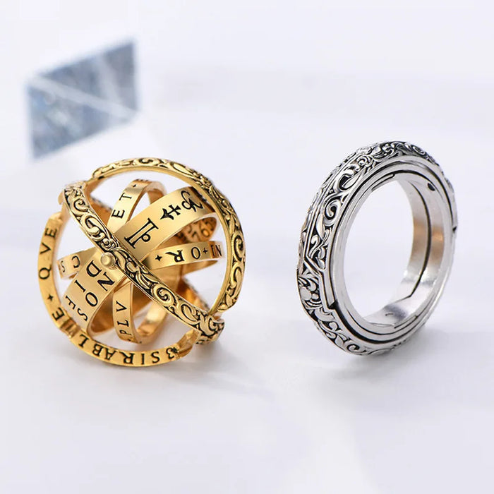 Astronomical B All Rings For Women Men Creative Complex Rotating Cosmic Finger Ring Jewelry