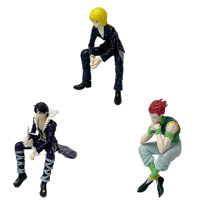 13.5CM Anime HUNTER×HUNTER Hisoka Noodle Press Killua Zoldyck GON·FREECSS Sitting Model Toy Gift Collection Action Figure PVC