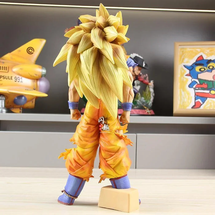 New 32cm Dragon Ball Z Goku action Figure Ssj3 Dbz Super Saiyan 3 Anime Figures Pvc Statue Action Figurine Models Halloween Gift Toys