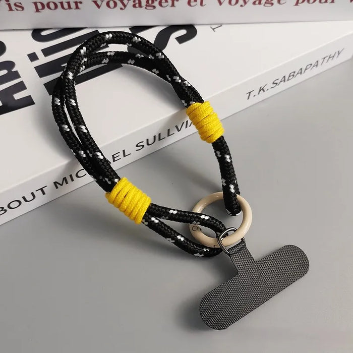 1 PC Two Simple Wrist Lanyards Anti-Breakage, Prevent Fall and Anti-Lost Universal Mobile Phone Case Lanyards