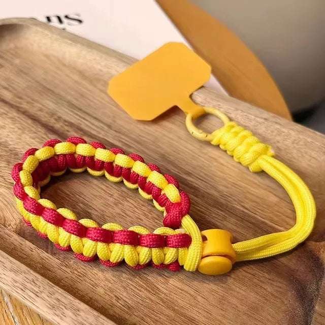 Handwoven adjustable mobile phone universal lanyard wrist strap Outdoor sports convenient safety anti-drop rope