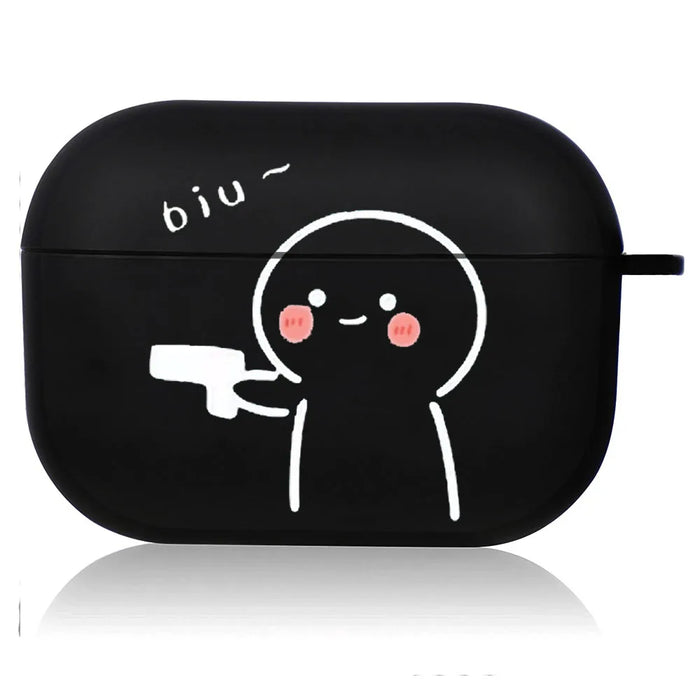 Creative Line Cute Black Airpod Cases Air Pro 3 for Airpods Pro 2 3rd Pods Gen Airpord Cover Cute Cartoon Simple Line Art Case