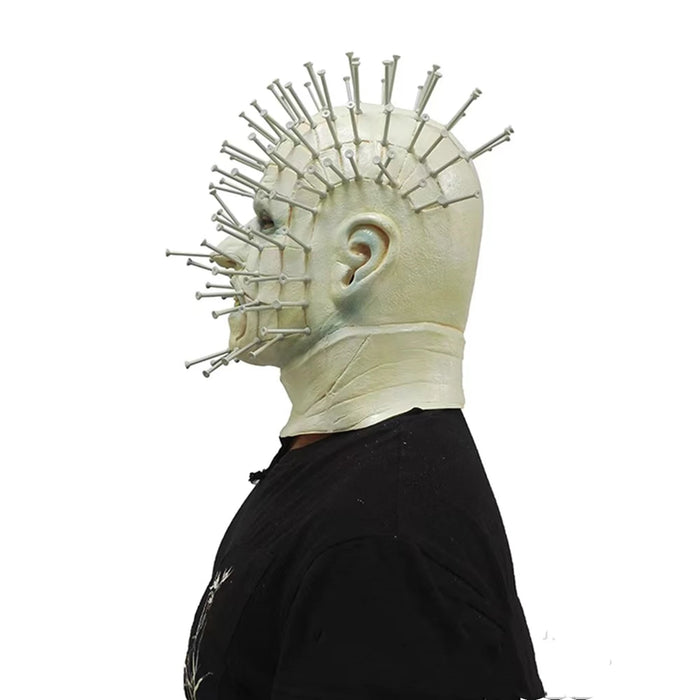 movie Hellraiser Pinhead face Mask Halloween Funny Rubber Scary Masks Toy Props Costume Accessories for Adults and Children