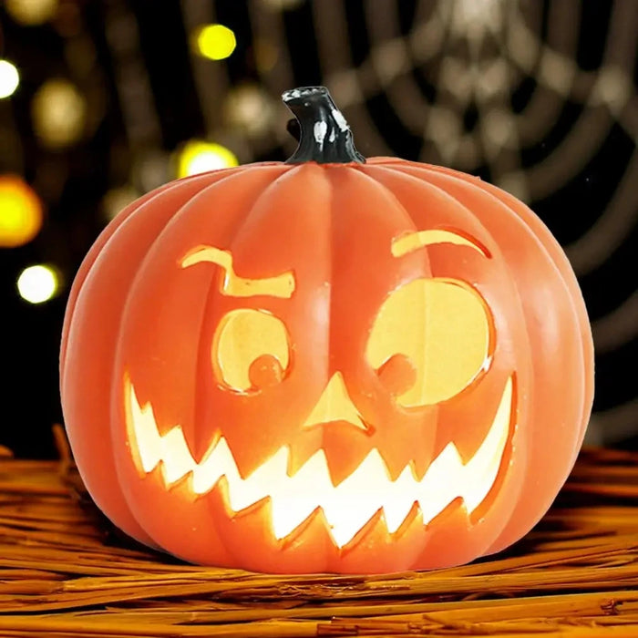 Pumpkin Lantern Plastic Halloween LED Pumpkin Lamp Flashing Ghost Festival Park Indoor Garden Decorat