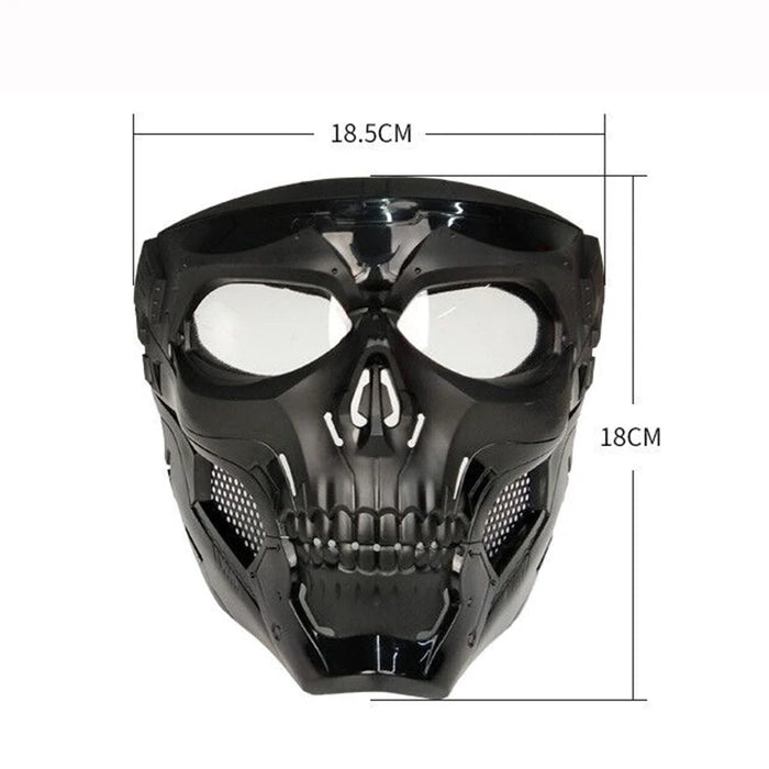 Cycling Colored Goggle Motorcycle Skull Skeleton Mask Windproof Full Face Mask Paintball Game Tactical Protection Helmet Mask