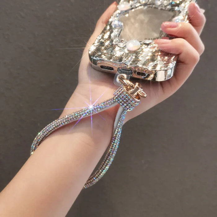 New Mobile Phone Lanyard Wrist Chain Luxury Rhinestone Hanging Chain High-end Short Rhinestone-encrusted Bracelet Anti-lost