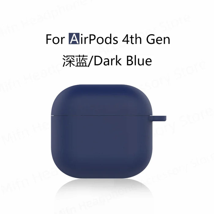 for new airpods 4 case apple earphone case Liquid Silicone Protective Case for airpods 4 Wireless Bluetooth Earphone Case Cover