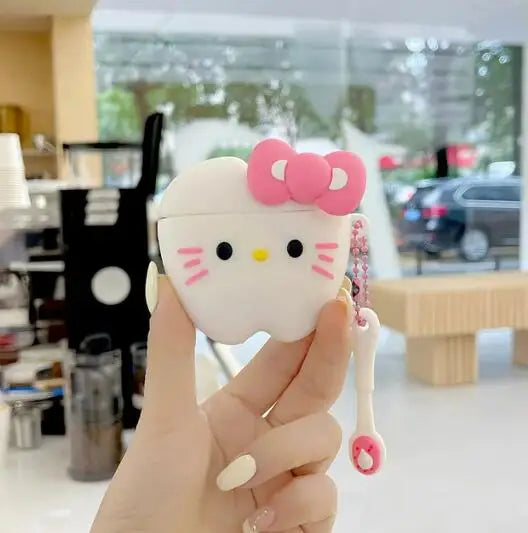 3D Music Case for Apple AirPods 1 2 3 Pro 2 Case Cute Cartoon Anime Silicone Earphone Protective Cases Accessories Headphone Box