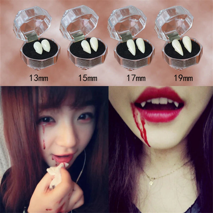 Adult Kids Halloween Party Costume Horrific Dress Vampire False Teeth Fangs Dentures Cosplay Photo Props Favors DIY Decorations