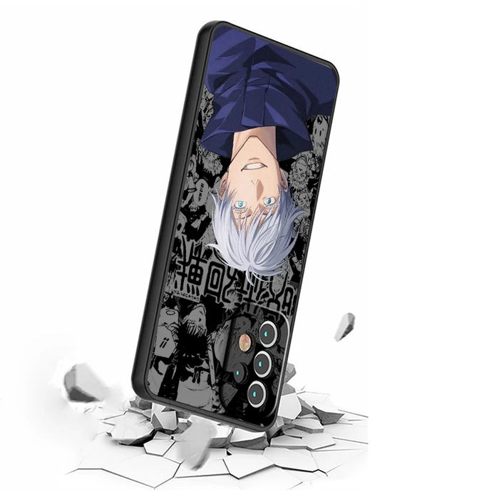 Anime Jujutsu Kaisen Cartoon Frosted Translucent For Samsung Note 20 A35 A03 A54 A31 A22 A34 A14 A24 A04 A55 5G Back Phone Case